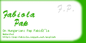 fabiola pap business card